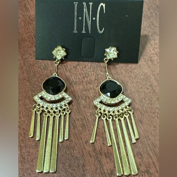 INC Crystal Post Dangling Earrings - Picture 1 of 9